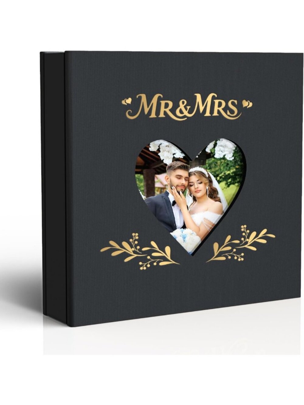 Custom Engraved 4x6 Wedding Photo Album, 400 Pockets, Linen Memory Book